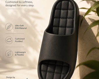 Eva-Kissenrutschen, dicke Sohle, rutschfeste Innenbadeschuhe, Unisex-Sommerrutschen
