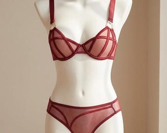 Luxus-Dessous Online-Minimalist-Unterwäsche-Set: Schiere BH, Plus Size Shapewear, Auch Freebie Paar