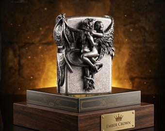 Angel Devil Lighter Gift for Him, Gothic Romance Zippo Collectible, Anniversary Gift Men Accessories, Premium Windproof Statement Piece
