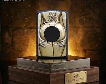Encendedor Zippo Pin-up de estilo vintage, artículo de colección Zippo de arte retro, Zippo raro, regalo único de cumpleaños para él, regalo del Día del Padre, regalo para hombres