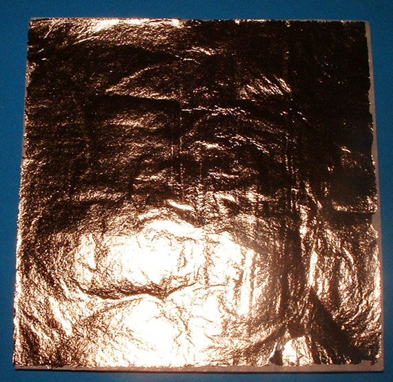 100 Copper Leaf Foil Sheets 8cm X 8cm for Arts Crafts Gilding Etc 