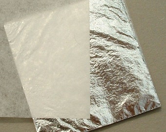 Edible Silver 4cm square 10 Sheets - E174