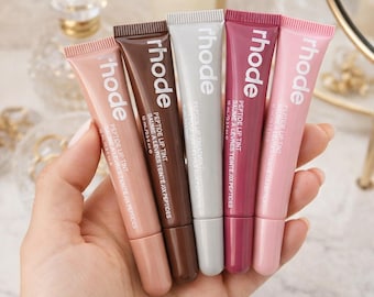 Tinte labial con péptidos, bálsamo hidratante brillante, rosa, hidratante para labios secos, brillo natural.