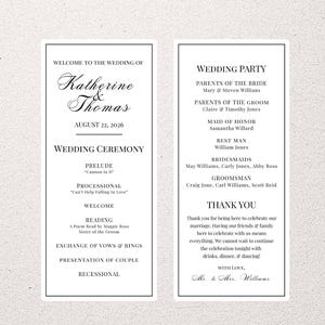 Elegant & Classy Custom Wedding Programs | Professionally Printed  + Fast Turnaround