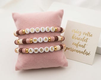 Gepersonaliseerde naamarmband voor kinderen | Kralenarmband met letters | Gepersonaliseerd cadeau | Handgemaakte kindersieraden