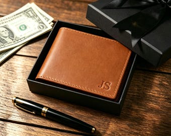 Anniversary Gift for Him,Personalized Wallet,Mens Wallet,Engraved Wallet,Leather Wallet,Custom Wallet,Boyfriend Gift for Men,Gift for Dad