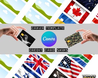 Modelos de capas para cartões de crédito | Designs divertidos, personalizados e estéticos | Editáveis no Canva | Download instantâneo | Template Boss