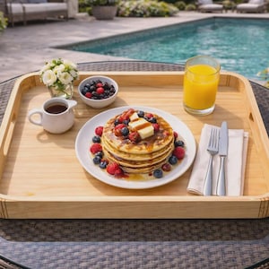 Wooden Serving Tray SVG | Laser Cut Tray with Handles (Digital Download)