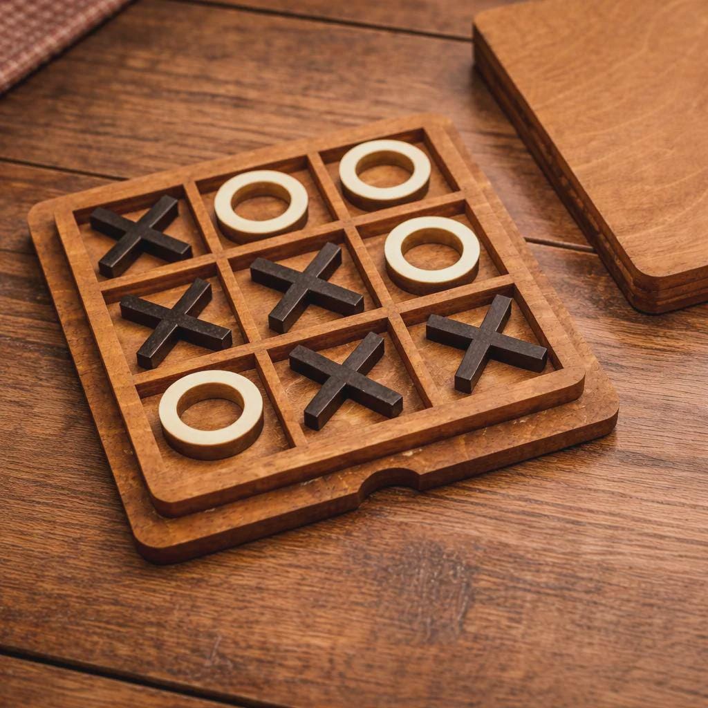 Wooden Tic Tac Toe Game Board SVG | Laser Cut XO Game File - Etsy
