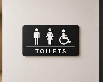 Moderne Toiletten Zeichen SVG | Männer Frauen Toilette Wand Dekor (Digitaler Download)