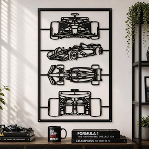 Formula Racing Metal Wall Art SVG – Laser Cut Motorsport Decor (Digital Download)