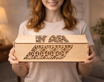 Laser Cut Wooden Keepsake Box – Decorative Pattern Jewelry Case (Digital Download)