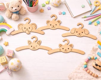 Colgadores de animales SVG / Ganchos de pared para habitación infantil / Decoración Montessori (Descarga digital)