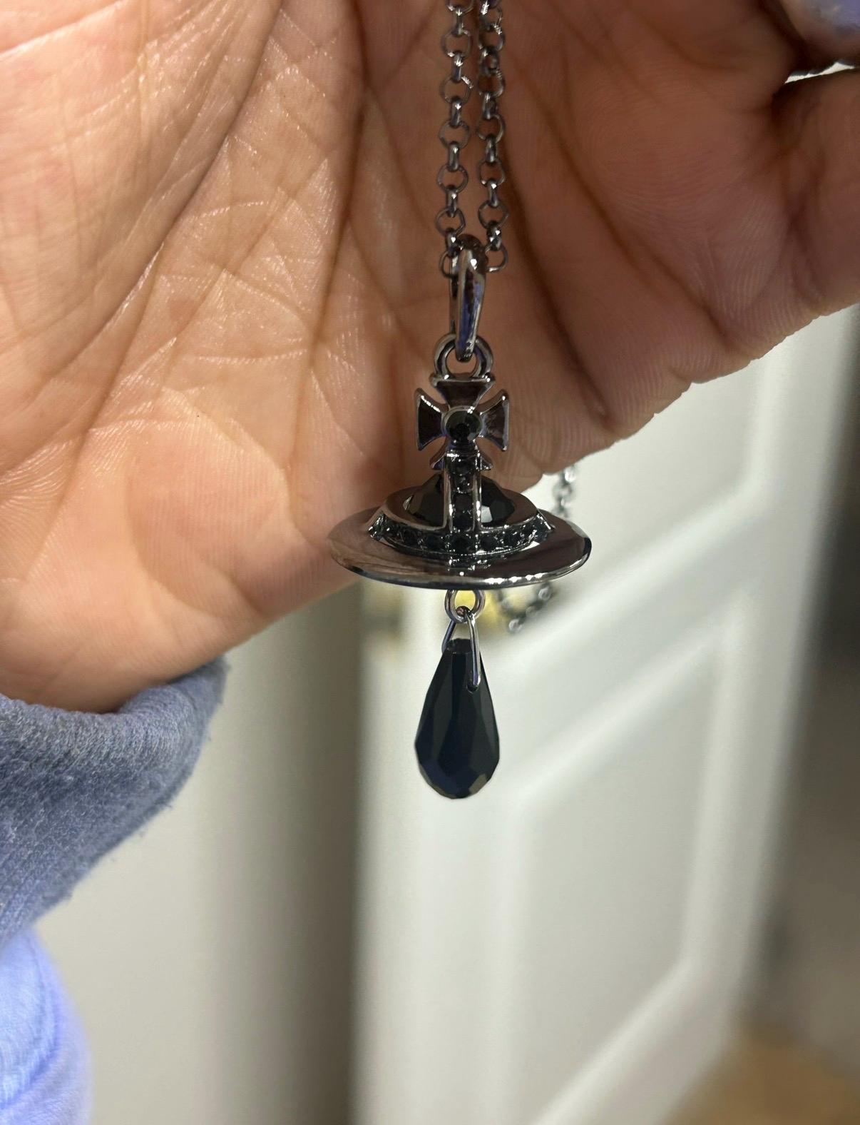 Vivienne westwood black orb necklace - Etsy 日本
