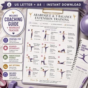 Arabesque & T-Balance Training PDF | Balans- en strekoefeningen voor ballet | Dansconditietraining