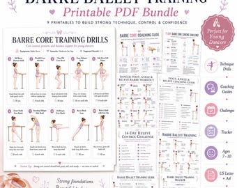 Barre Ballet Training PDF for Young Dancers, Printable Dance Conditioning Drills,  Technique Workout for Ages 7-10