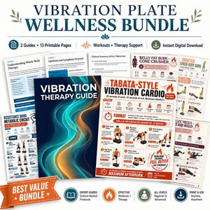 Programme d'entraînement sur plateforme vibrante, avec tableaux imprimables pour le cardio, les abdominaux et le bas du corps