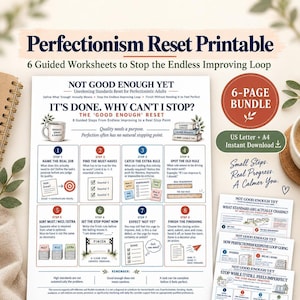 Perfectionism Workbook | Good Enough Standards | Stop Moving Goalposts & Finish Tasks PDF