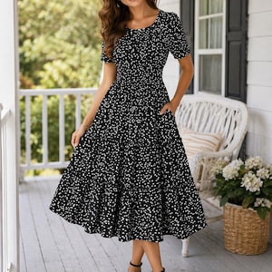 knee length dresses for ladies Greenwich Dress Spot Print - Women's Dresses main image 0