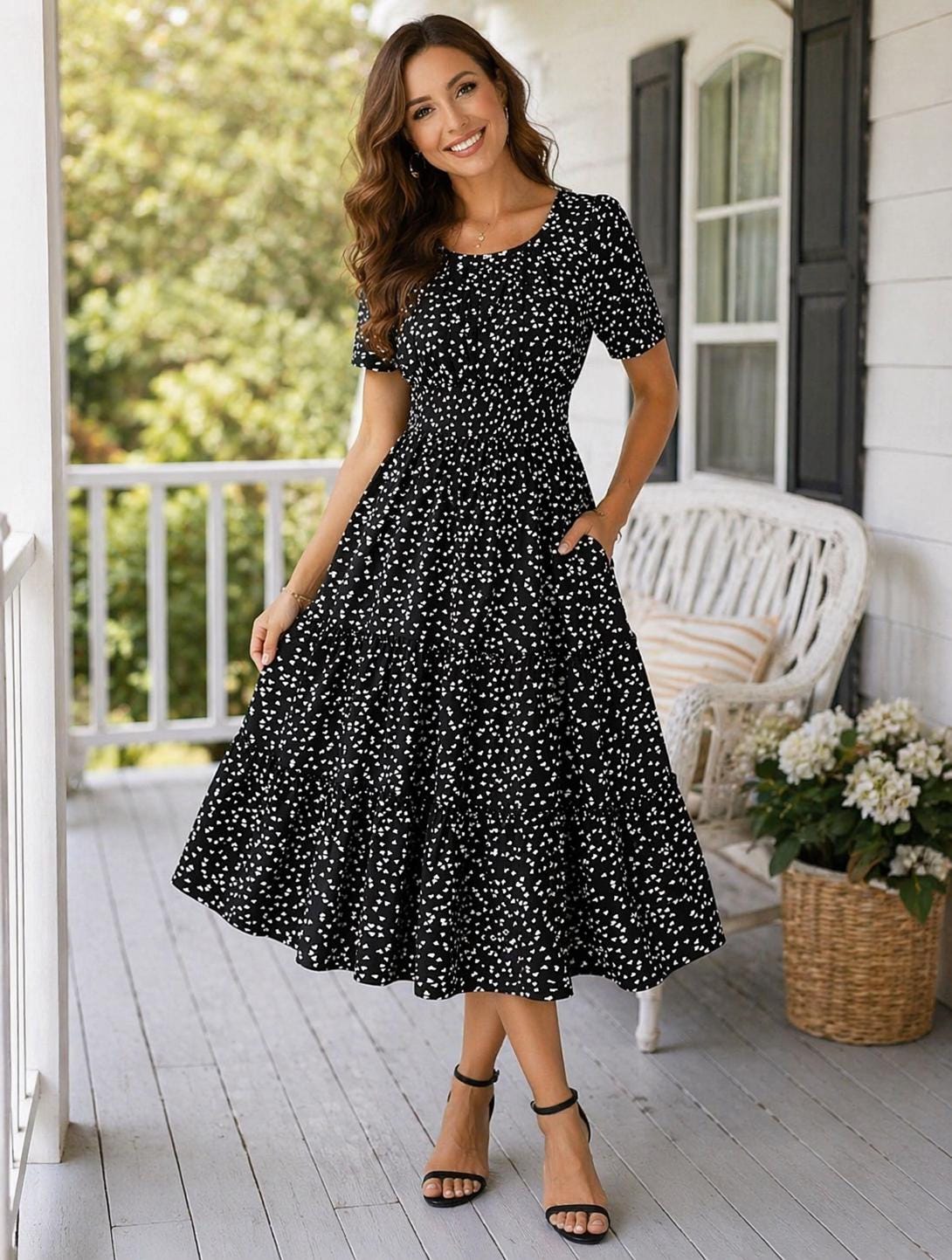 hanky hem beach dress Black Hanky Hem Dress