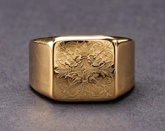 18K Gold Ivy Ring - English Classic Ivy Pattern