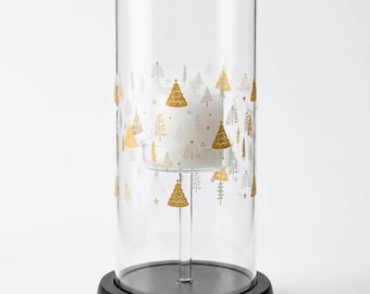 Weihnachtsbaum-Glas-Kerzenhalter, im europäischen Stil Kunst-Kerzenständer, kreatives Urlaubsdekor, Geburtstagsgeschenk für Kinder und Familie