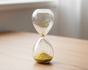Sterne Sand Glas Sanduhr Timer Kreativ Glitter Sand Ornament Holzsockel Dekorative Schreibtischuhr Geburtstagsgeschenk Kinder Geschenk Home Decor