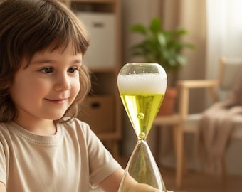 Blase Form Glas Sanduhr Sanduhr Kreative Schwimmende Dekor Moderne Kunst Verzierung Geburtstagsgeschenk Kinder Geschenk Schreibtisch Akzent