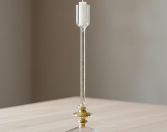 Klar Glas Kerzenhalter Glitter Dekorativer Teelichtständer Kreative Glaskunst Wohnkultur Geburtstagsgeschenk Kinder Geschenk Tischdekoration