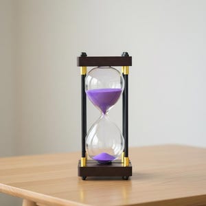Sablier en verre créatif sablier base en bois ornement horloge de bureau décorative cadeau d'anniversaire cadeau pour enfants décoration de bureau à domicile