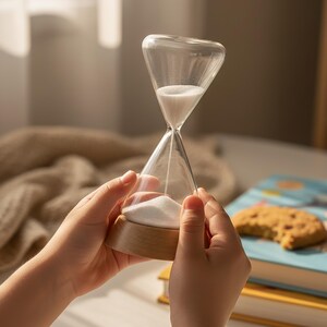 Creative Glass Hourglass Ornament Animal Shape Sand Timer Wooden Base Christmas Tree Decor Birthday Gift Kids Gift Home Decor