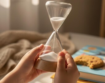 Kreative Glas Sanduhr Ornament Tierform Sanduhr Holzsockel Weihnachtsbaum Dekor Geburtstagsgeschenk Kinder Geschenk Wohnkultur