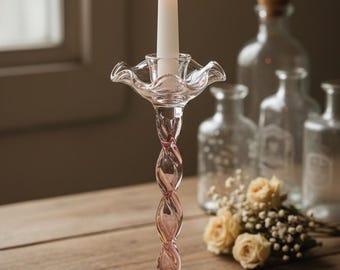 European Style Glas Kerzenhalter Spiralknospe Form Klarglas Teelichtständer Kreatives Dekor Geburtstagsgeschenk Kinder Geschenk Home Tischdekoration