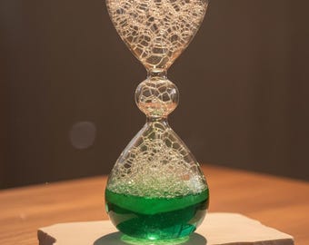 Blase Glas Sanduhr Sanduhr Kreativ Kunst Dekor Floating Bubble Ornament Geburtstag Geschenk Kinder Geschenk Schreibtisch Zuhause Akzent