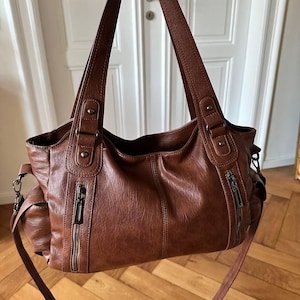 Brown Leather Y2k Bag - Etsy