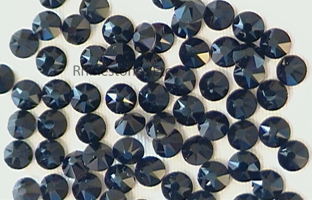 Swarovski Rhinestone Card Rhinestones Swarovski Jet 12ss Flat Back 1 Gross - Etsy