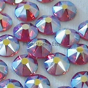 Rhinestones Swarovski Light Siam AB 30ss Flatback 10 pieces