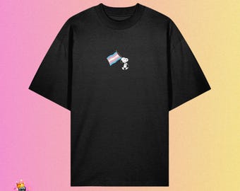 Snoopy Trans Flag Oversized Tee | LGBTQ+ | Pride Month