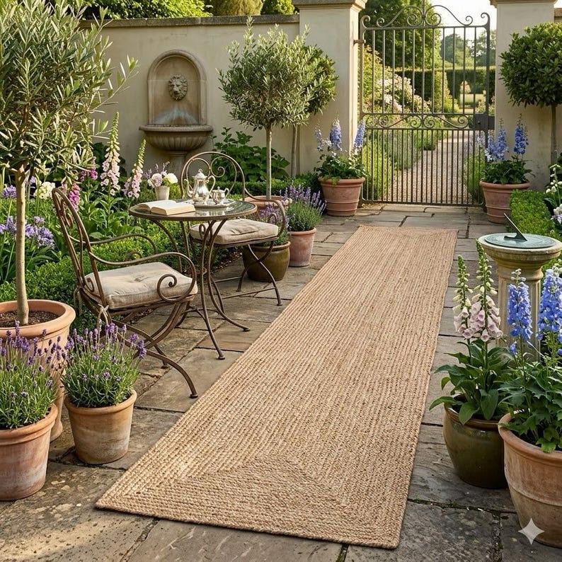 Custom Picnic Rug Handwoven Jute Runner Rug | Custom Size, Eco-friendly Hallway Carpet ...