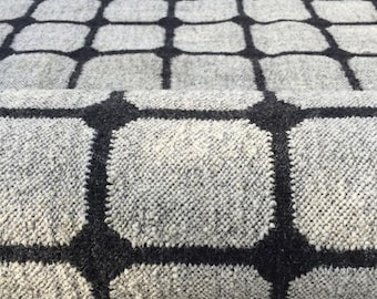 3x18 - 5x8 - 9x12 - 8 x 10 Ft Schwarz Color Box Pattern Home , Flur, Enterway , Wohnzimmer Dekor Wolle Jute Kilim Runner Runner