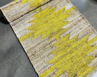 Handmade Jute Area Rug : Living Room , Entryway Jute Hemp Runner | Vintage Area Rug |