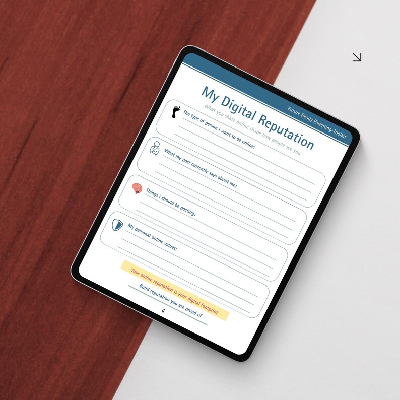 Reputation Kids Digital Reputation Worksheet | Kids Online Identity | Social Media ...