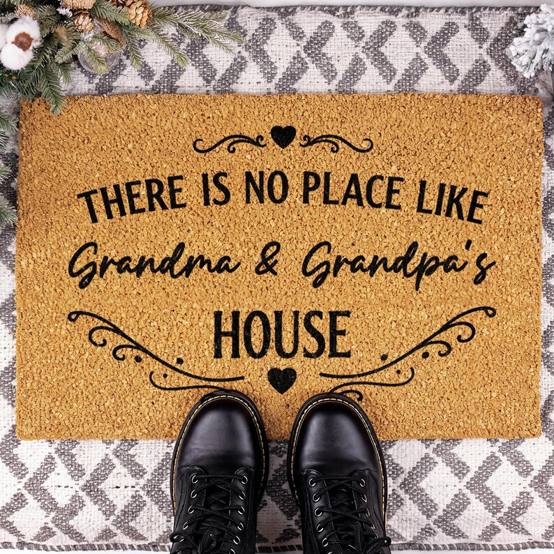 Personalized Grandma Grandpa House Doormat, Cozy Family Welcome Mat - Etsy