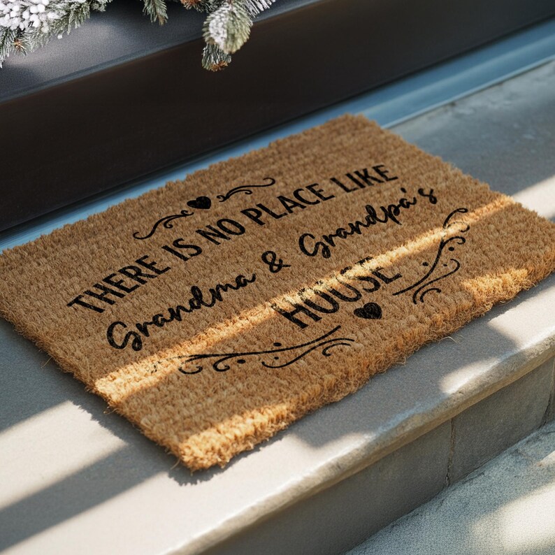 Personalized Grandma Grandpa House Doormat, Cozy Family Welcome Mat - Etsy