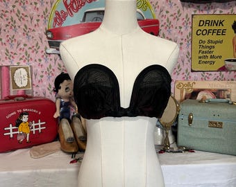 1940s Whirlpool black bra
