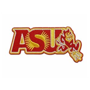 Parche bordado de los ASU Sun Devils / Logotipo universitario para planchar o coser (accesorio para mochila)
