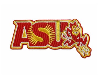 ASU Sun Devils Embroidered Patch | College Logo Iron and Sew On Backpack Accessory