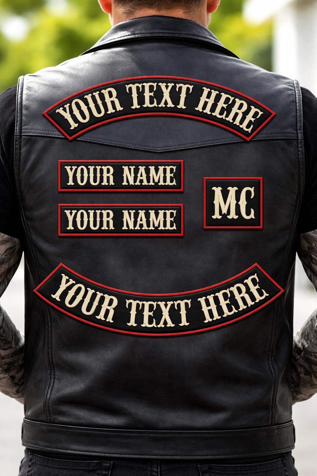Motorcycle Club Back Patches Custom MC Patch Set | Personalized Biker Rocker Patches | Motorcycle ...