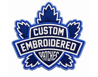 Custom Logo Embroidered Patch | Maple Leaf Patch | Canada Style | Iron & Sew On
