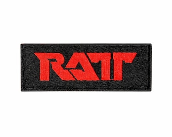 RATT Style Logo Embroidered Patch – Rock Band Inspired Iron On Sew On Applique Badge